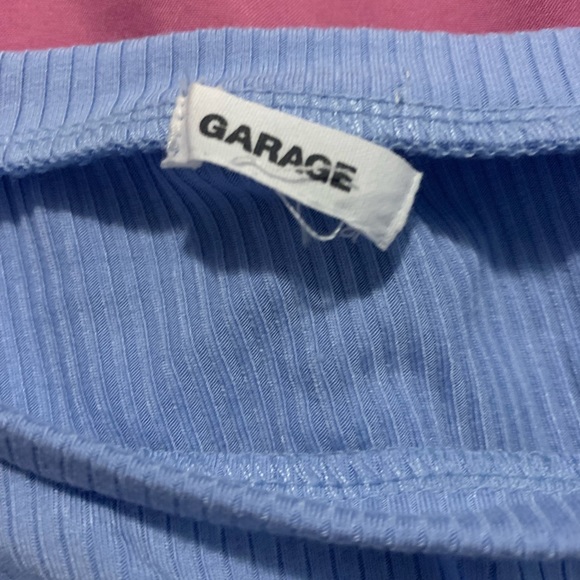 Garage Blue Cropped Tee - Picture 2 of 2